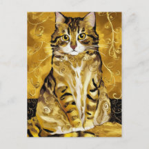 Gustav Klimt guld söt katt parodi, Gustav klimt ko
