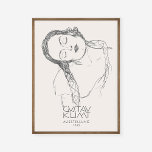 Gustav Klimt Halva Figur Young Woman Exhibition Poster<br><div class="desc">Gustav Klimt halverat Figur i en utställning av unga kvinnor</div>