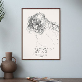 Gustav Klimt Head Woman Profile Beethoven Frieze Poster