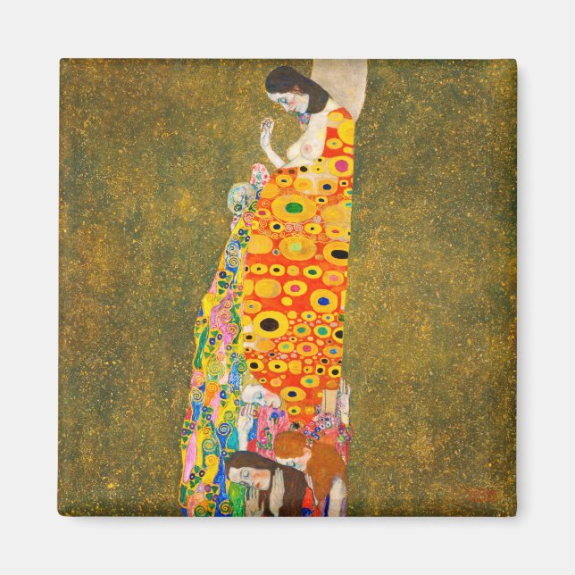 Gustav Klimt Hope II, Die Hoffnung II Magnet (Framsidan)