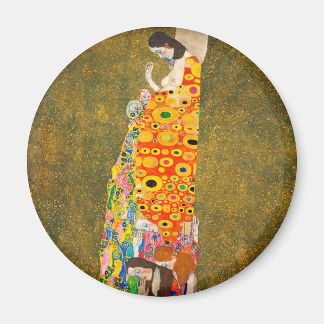 Gustav Klimt Hope II, Die Hoffnung II Magnet (Framsidan)