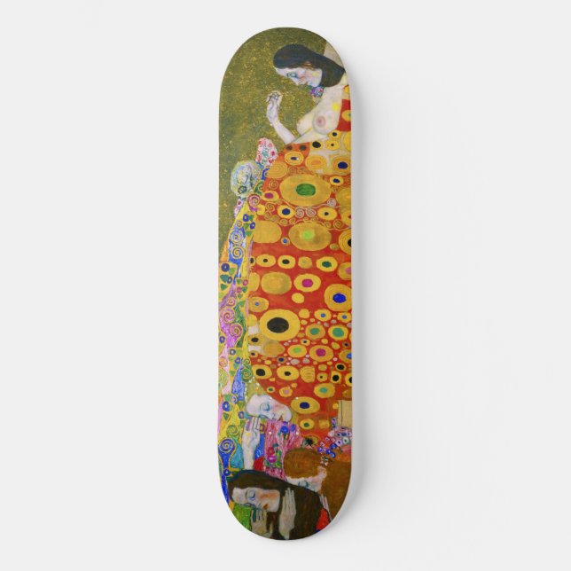 Gustav Klimt - Hope II Mini Skateboard Bräda 18,5 Cm (Framsida)