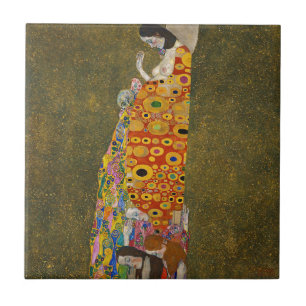 Gustav Klimt - hopp II - härligt konstverk Kakelplatta