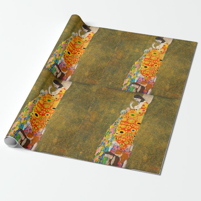 Gustav Klimt Hoppet II, Die Hoffnung II Presentpapper (Utrullad)