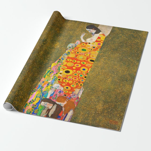Gustav Klimt Hoppet II, Die Hoffnung II Presentpapper (Utrullad)