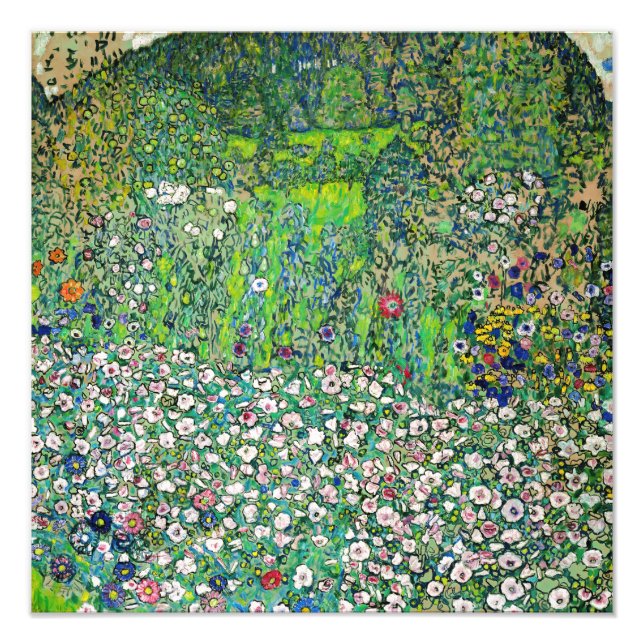 Gustav Klimt - Horticultural Landscape och Hilltop Fototryck (Framsidan)