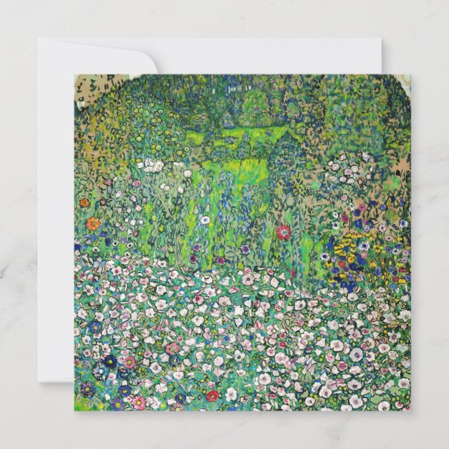 Gustav Klimt - Horticultural Landscape och Hilltop Inbjudningar (Framsida)