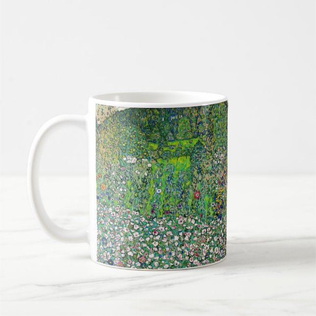 Gustav Klimt - Horticultural Landscape och Hilltop Kaffemugg (Vänster)