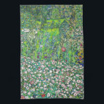 Gustav Klimt - Horticultural Landscape och Hilltop Kökshandduk<br><div class="desc">Horticultural Landcape with a Hilltop - Gustav Klimt,  Oil on Canvas,  1916</div>