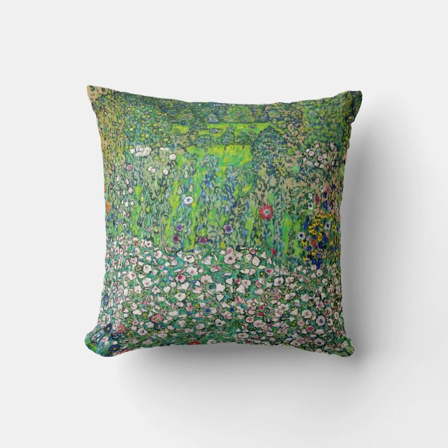 Gustav Klimt - Horticultural Landscape och Hilltop Kudde (Framsida)