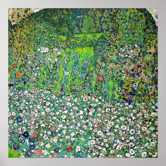 Gustav Klimt - Horticultural Landscape och Hilltop Poster (Framsidan)