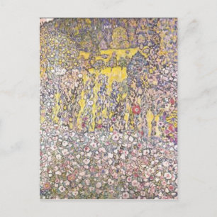 Gustav Klimt-Horticultural Ligcape with Hilltop Vykort