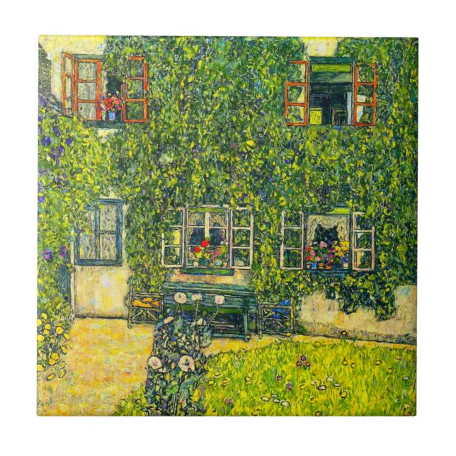 Gustav Klimt House of Guardaboschi Kakelplatta (Framsidan)