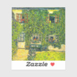 Gustav Klimt House of Guardaboschi Klistermärken<br><div class="desc">Sticker med Gustav Klimts oljemålning The House of Guardaboschi (1912). Detta mästerverk i Art nouveau skildrar ett stort hus i vackra vinodlingar i grönt. Blommor dekorerar gården. En fantastisk gåva till fläkt av Art nouveau och österrikisk konst!</div>