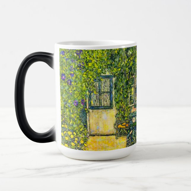 Gustav Klimt House of Guardaboschi Magisk Mugg (Vänster)