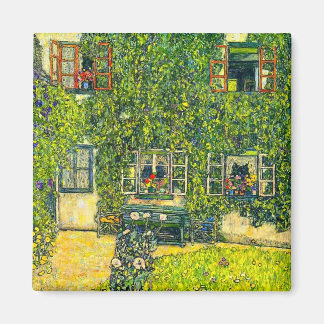 Gustav Klimt House of Guardaboschi Magnet (Framsidan)