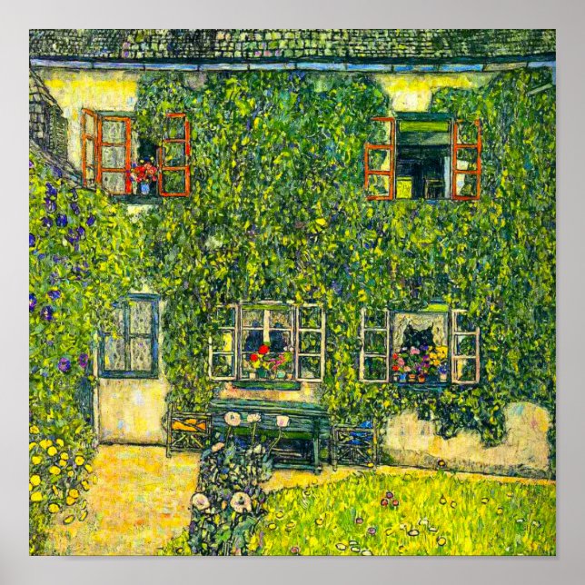 Gustav Klimt House of Guardaboschi Poster (Framsidan)
