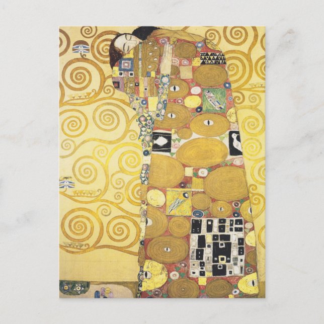 Gustav Klimt - Hug - Klassisk teckning Vykort (Framsida)