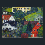 Gustav Klimt - Hus vid Unterach på Attersee. Poster<br><div class="desc">Gustav Klimt - bostadshus vid universitetet i Attersee</div>