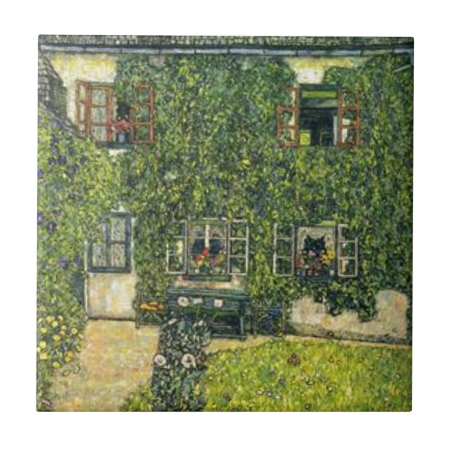 Gustav Klimt - huset av Guardaboschi Kakelplatta (Framsidan)