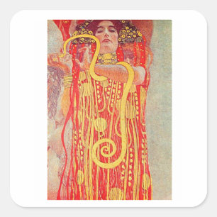 Gustav Klimt, Hygieia, Art nouveau Fyrkantigt Klistermärke