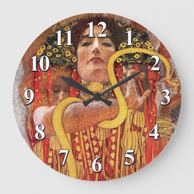 Gustav Klimt - Hygieia Medicine God Health Stor Klocka (Framsida)