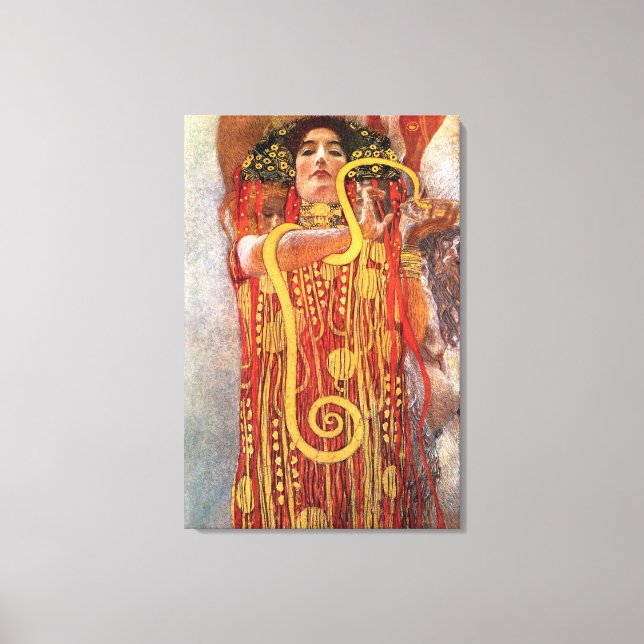 Gustav Klimt - Hygieia Medicingudinnan för hälsa Canvastryck (Framsida)