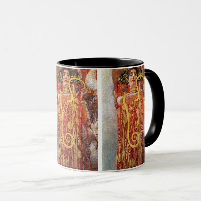 Gustav Klimt - Hygieia Medicingudinnan för hälsa Mugg (Framsida höger)