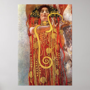 Gustav Klimt - Hygieia Medicingudinnan för hälsa Poster