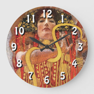 Gustav Klimt - Hygieia Medicingudinnan för hälsa Stor Klocka