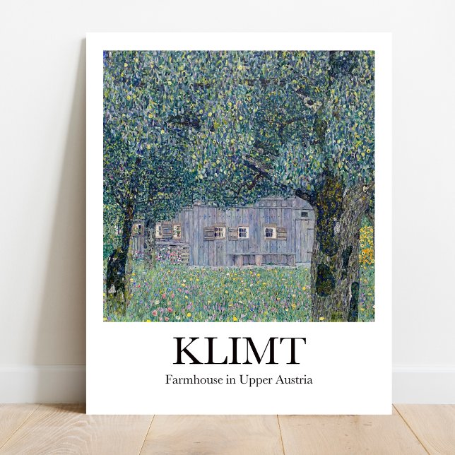 Gustav Klimt i Upper Austria Poster (Own a Klimt! Farmhouse in Upper Austria. High-quality art print)