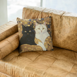Gustav Klimt inspiderade två katter i blodet Kudde