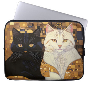 Gustav Klimt inspiderade två katter i blodet Laptop Fodral