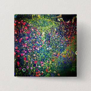 Gustav Klimt Italienska Garden Knapp