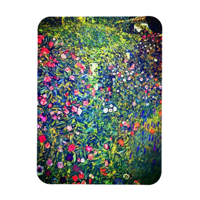 Gustav Klimt Italienska Garden Magnet (Vertikal)