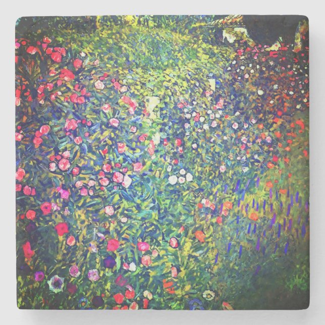 Gustav Klimt Italienska Garden Stenunderlägg (Framsidan)