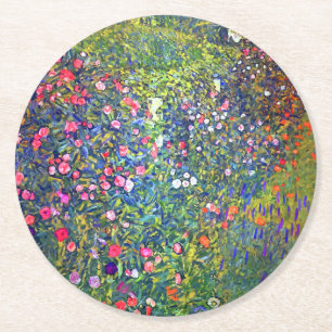 Gustav Klimt Italienska trädgården Underlägg Papper Rund