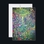 Gustav Klimt Italienskt Garden Card<br><div class="desc">Kort med Gustav Klimts oljemålning Italienska Garden Landscape (1913). En vacker trädgård med färgade blommor: rött,  vitt,  rosa,  lila. En underbar gåva till fläkt av Art nouveau och österrikisk konst.</div>