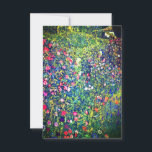 Gustav Klimt Italienskt Garden Card<br><div class="desc">Kort med Gustav Klimts oljemålning Italienska Garden Landscape (1913). En vacker trädgård med färgade blommor: rött,  vitt,  rosa,  lila. En underbar gåva till fläkt av Art nouveau och österrikisk konst.</div>