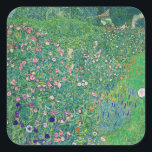 Gustav Klimt - Italienskt trädgårdslandskap Fyrkantigt Klistermärke<br><div class="desc">Italienska trädgårdslandskapet/det italienska trädgårdslandskapet - Gustav Klimt,  Oil on Canvas,  1913</div>