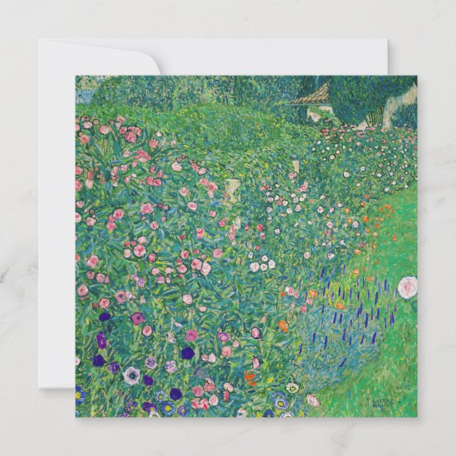 Gustav Klimt - Italienskt trädgårdslandskap Inbjudningar (Framsida)