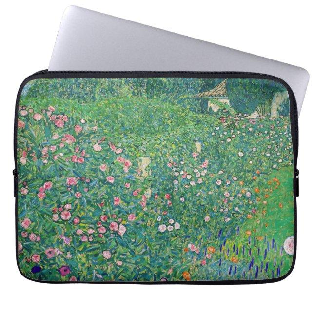 Gustav Klimt - Italienskt trädgårdslandskap Laptop Fodral (Framsidan)