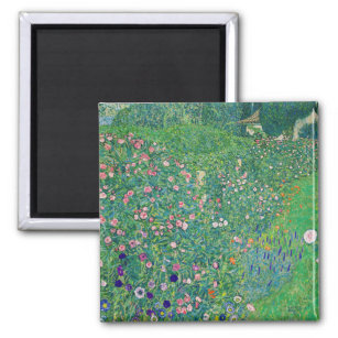 Gustav Klimt - Italienskt trädgårdslandskap Magnet
