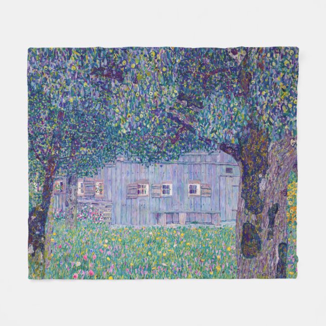 Gustav Klimt - Jordbrukshus i Oberösterreich Fleecefilt (Framsidan (Horisontell))