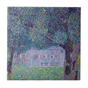 Gustav Klimt - Jordbrukshus i Oberösterreich Kakelplatta
