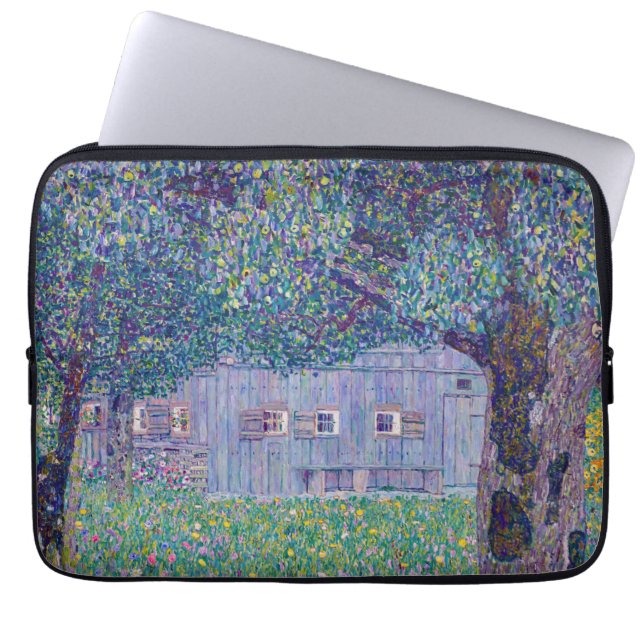 Gustav Klimt - Jordbrukshus i Oberösterreich Laptop Fodral (Framsidan)