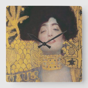 Gustav Klimt Judith Fyrkantig Klocka