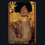 Gustav Klimt Judith Magnet<br><div class="desc">Gustav Klimt Judith magnet. Oljemålning på arbetsyta från 1901. Gustav Klimts vackra bild av Judith och Holofernes bibliska historia. Underbar för fläkt av österrikisk symbolik,  Klimt och bra konst.</div>