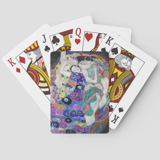 Gustav Klimt - Jungfrun Casinokort (Baksidan)