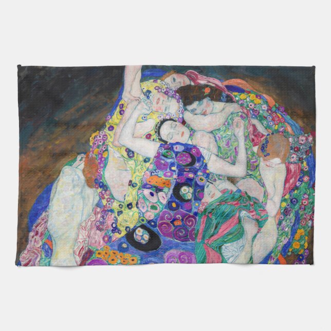 Gustav Klimt - Jungfrun Kökshandduk (Horisontell)